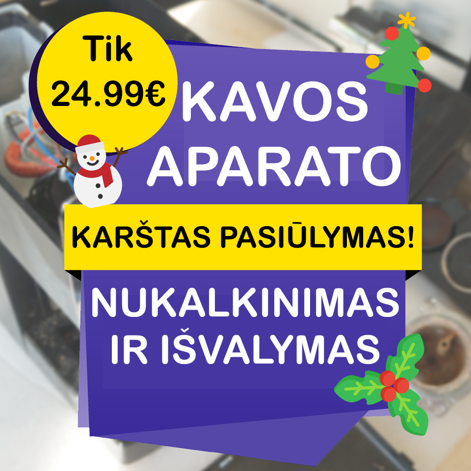 kavos-apar-kaledine Kalėdinis kavos aparatų valymas.