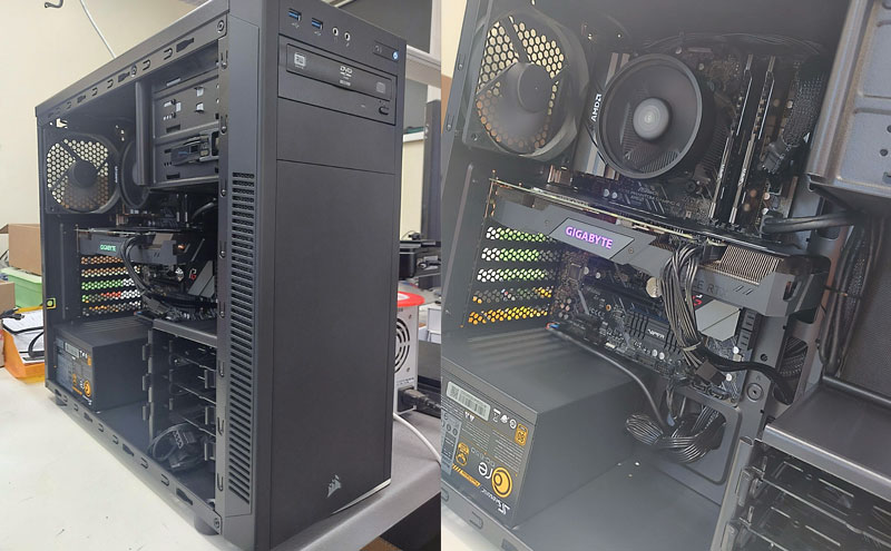 ryzen5-surinkimas-11 Kompiuterio surinkimas baigtas!